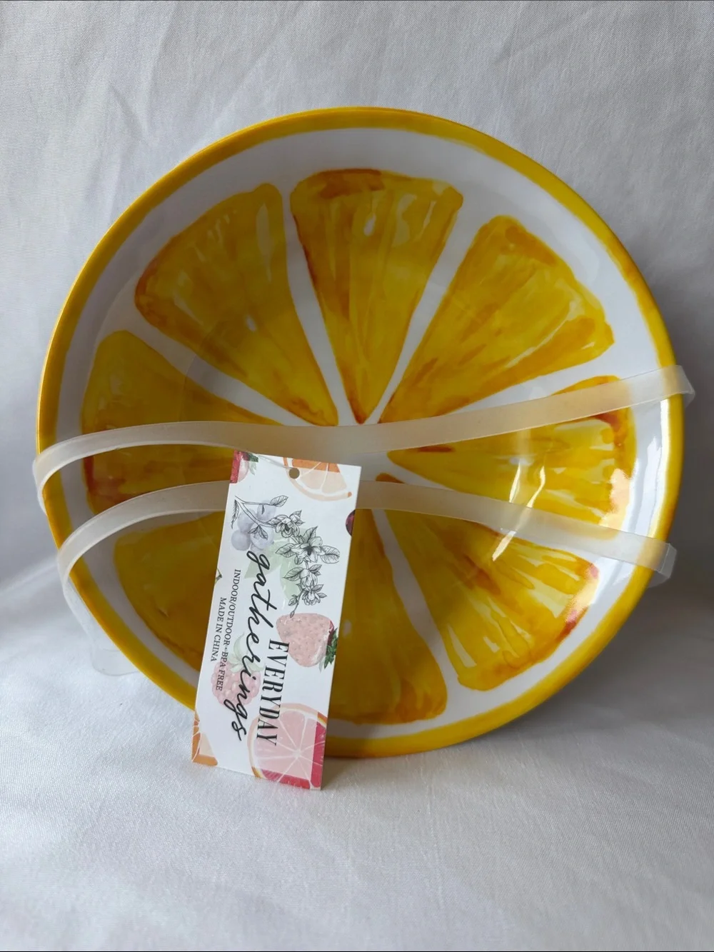 Melamine Citrus Slice Serving Bowl - Yellow Ser of 4